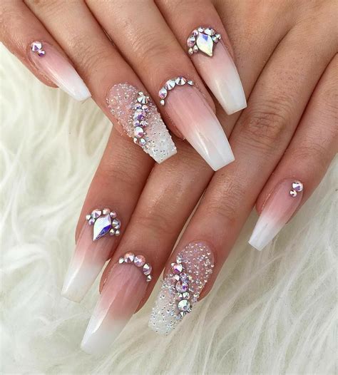 natural bling nails